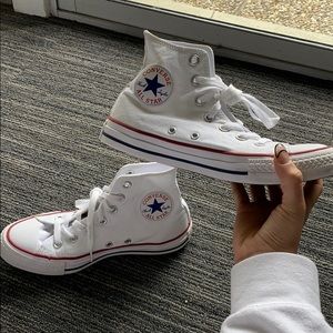 women’s white high top chuck taylor  converse
